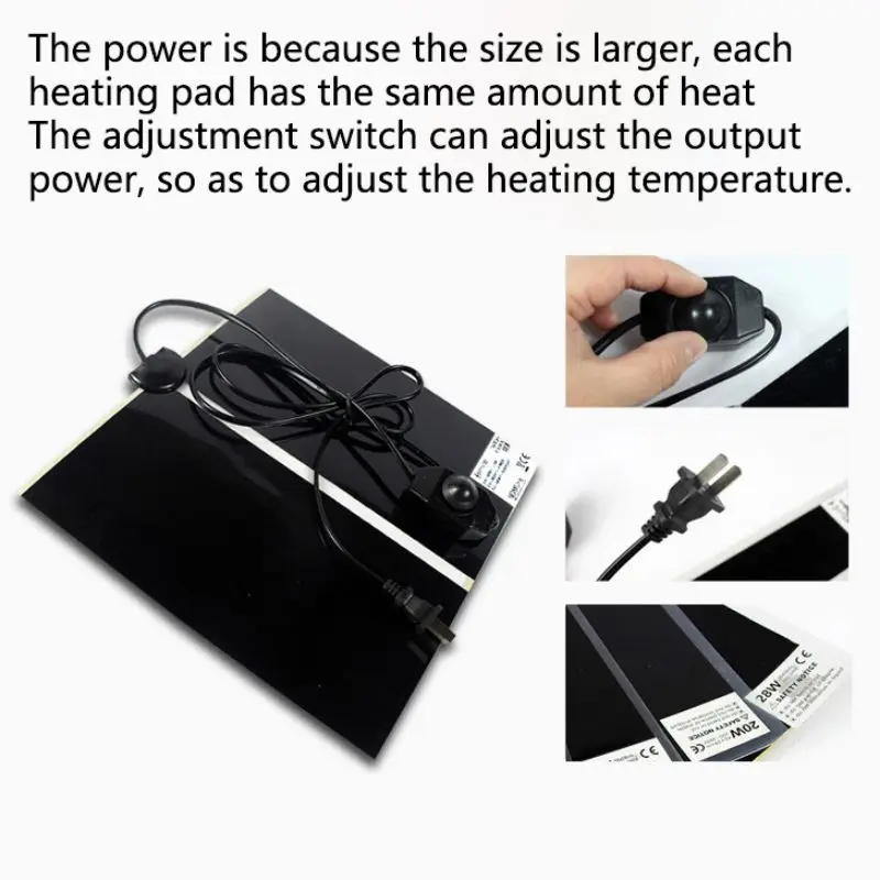 Черепаха Змея Ящерица 7-45 Вт электрическая грелка для рептилий настраиваемый