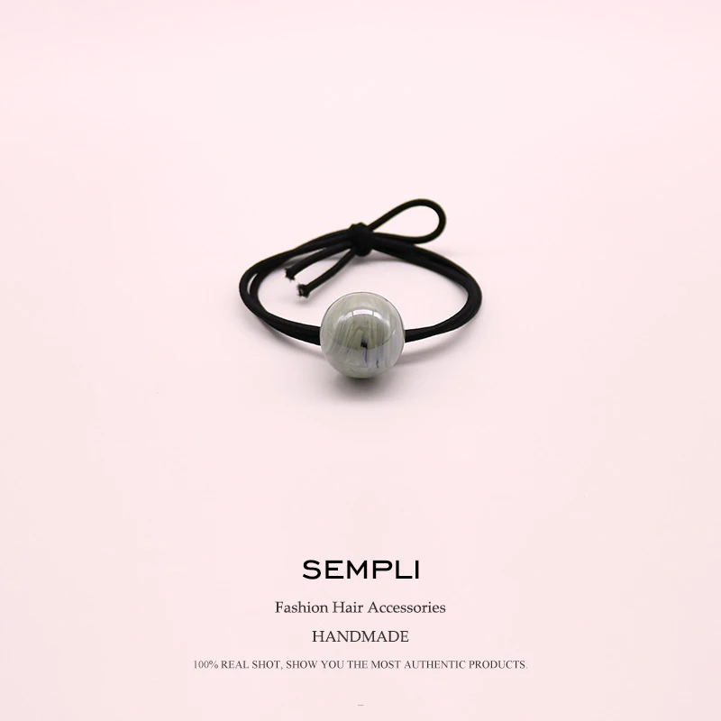 Sempli 5 цветов популярные двойные эластичные повязки для волос с круглыми шариками