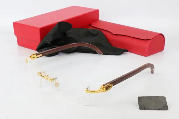 

2021 Metal Square Clear Glasses Frames for Men Women Rimless Vintage glasses Women Solid Fashion glasses Designer Brand With Box