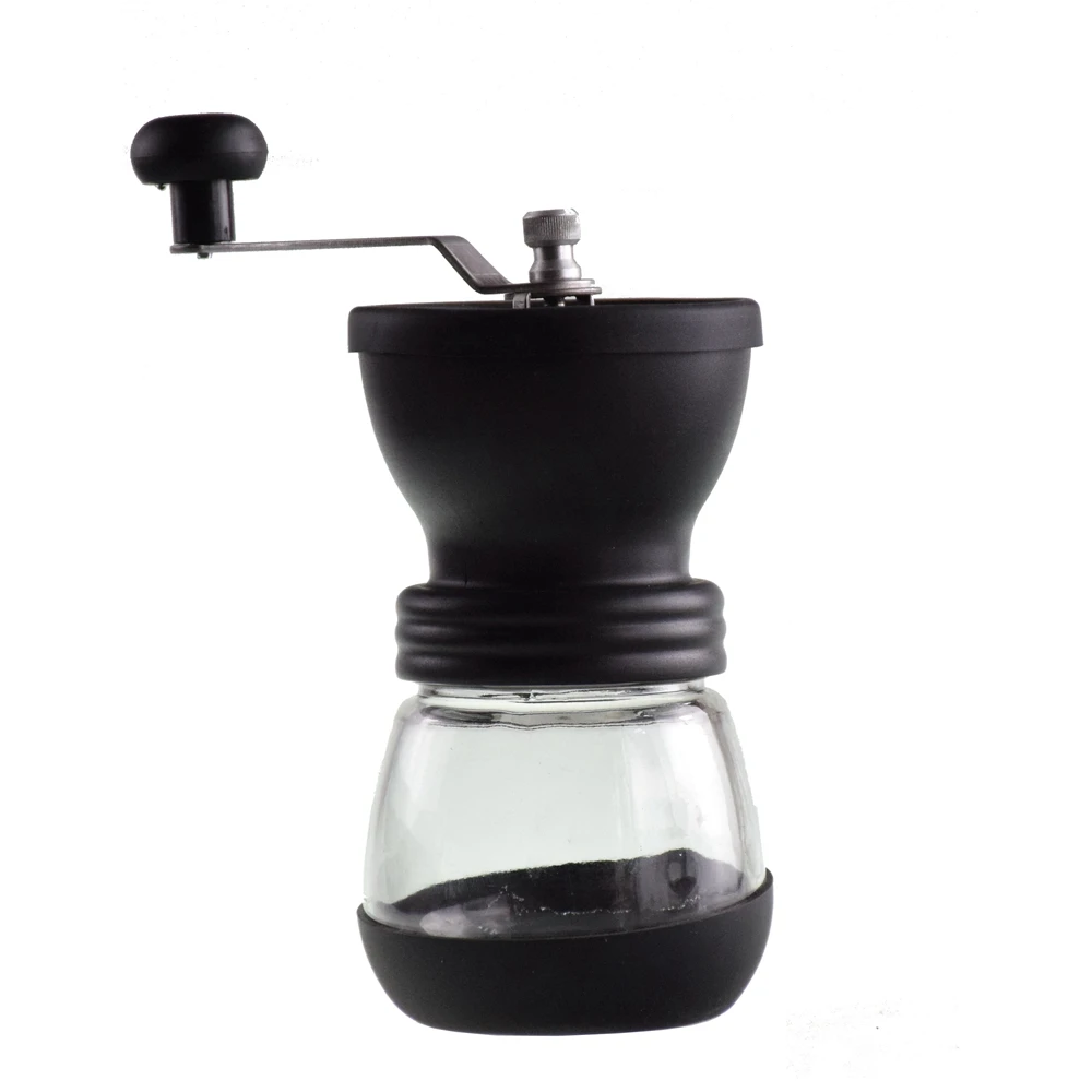Eco coffee ручная керамическая кофемолка с укрепленной стеклянной баночкой для