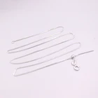 Цепочка из чистого белого золота 18 К, регулируемая игла, ожерелье из пшеницы с тиснением, Au750, подарок для женщин, 45 см1,2-1,3 г