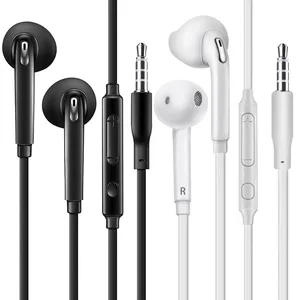 20pcs/lot 3.5mm in-ear S6 Headphones Earphones with Mic Earphone For Samsung Galaxy S5 s6  S7 S8 S9 Headset