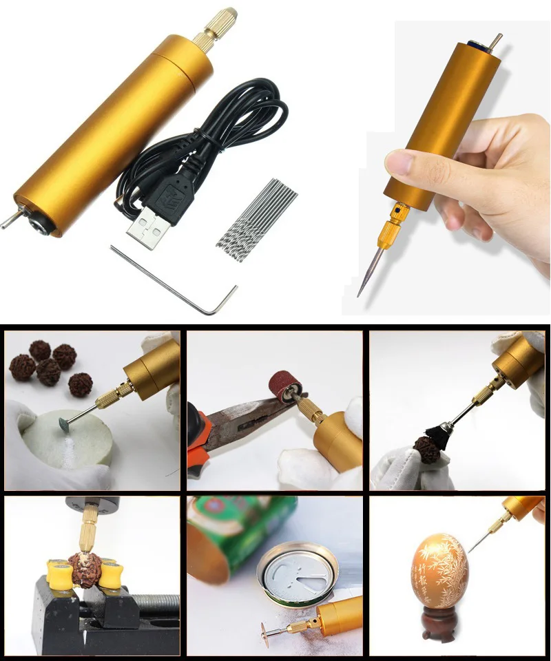 Портативный электрический набор для ручной дрели гаечный ключ USB шнур питания