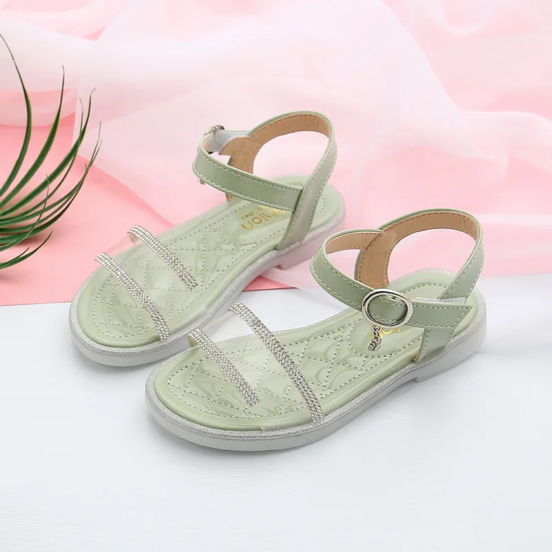 

Transparent Little Girl Summer Shoes For Children'S Fashion Rhinestone Princess Sandal 2021 Girls' Beach Shoe Kid School Shoes