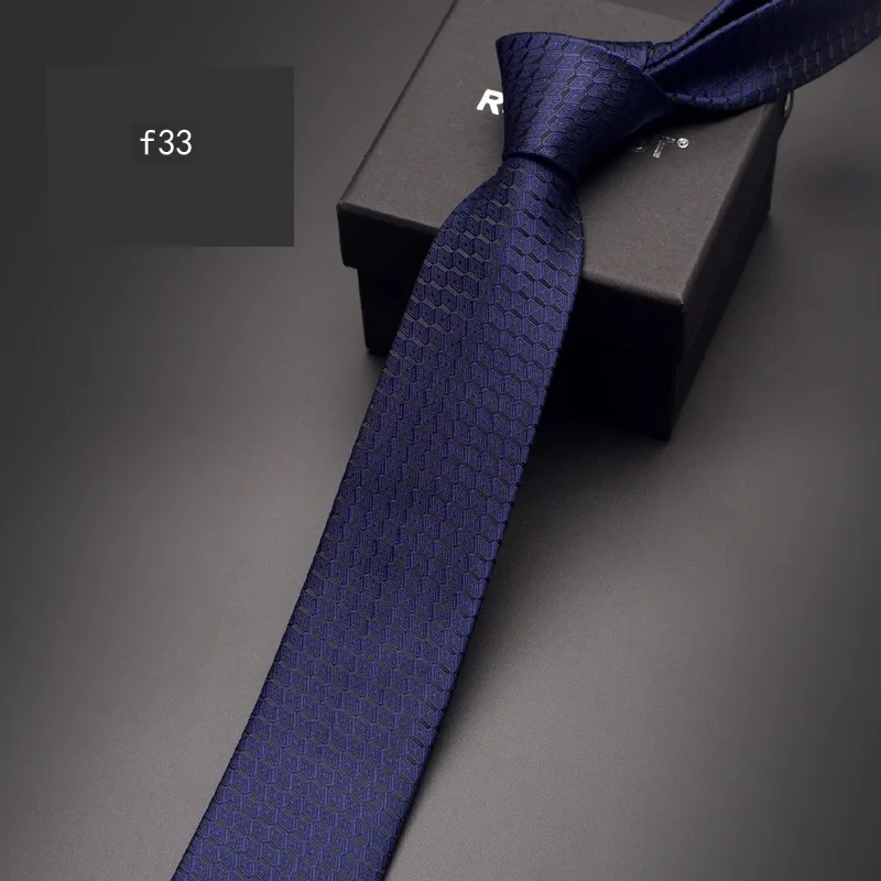 

2019 New Arrivals Fashion Designer Casual 6CM Slim Necktie Men Formal Business Wedding Bridegroom Pattern Neck Tie with Gift Box