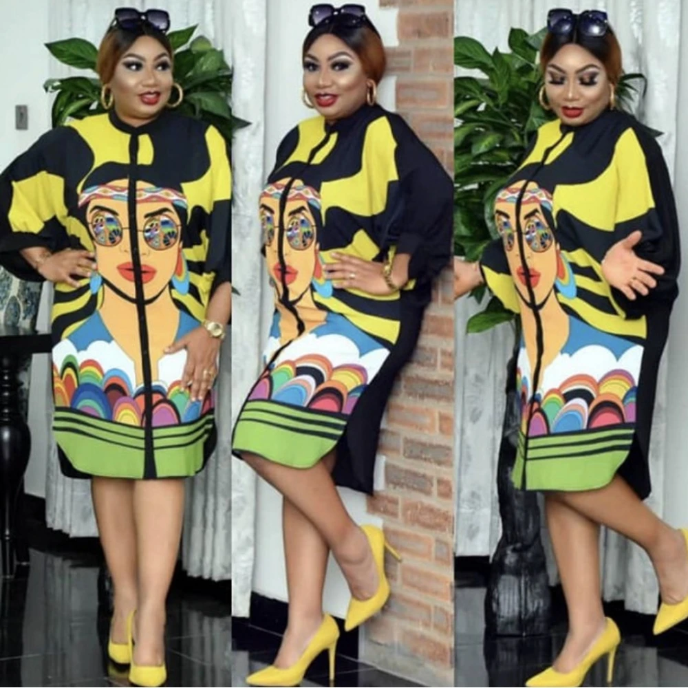 

Long Sleeve African Dresses For Women 2021 Vetement Femme Dashiki Print Africa Dress Clothes Dashiki Ankara Dresses Ladies