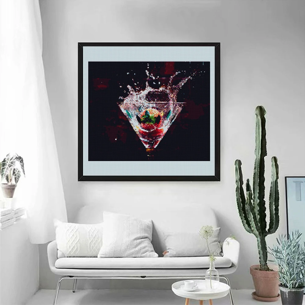 5D DIY Diamond Painting Cocktail Wine Glass Embroidery Cross Stitch Rhinestone Mosaic ZH | Дом и сад
