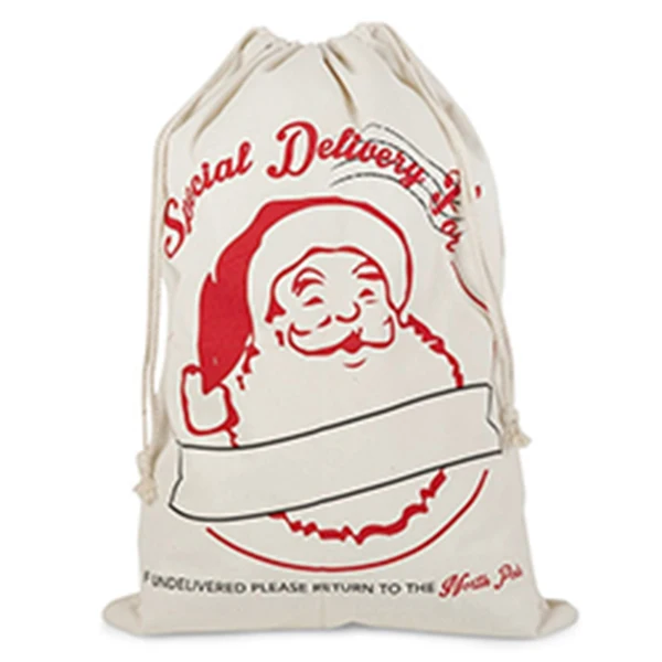WHITE SANTA 1 шт. Санта Клаус Олень 8 видов стилей холщовый мешок Санта деревенский винтажный подарок сумка Счастливого Рождества украшения для дома Рождество год - Цвет: WHITE SANTA