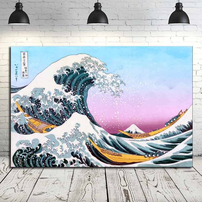The Great Wave by Hokusai художественный постер картина Художественная печать настенные