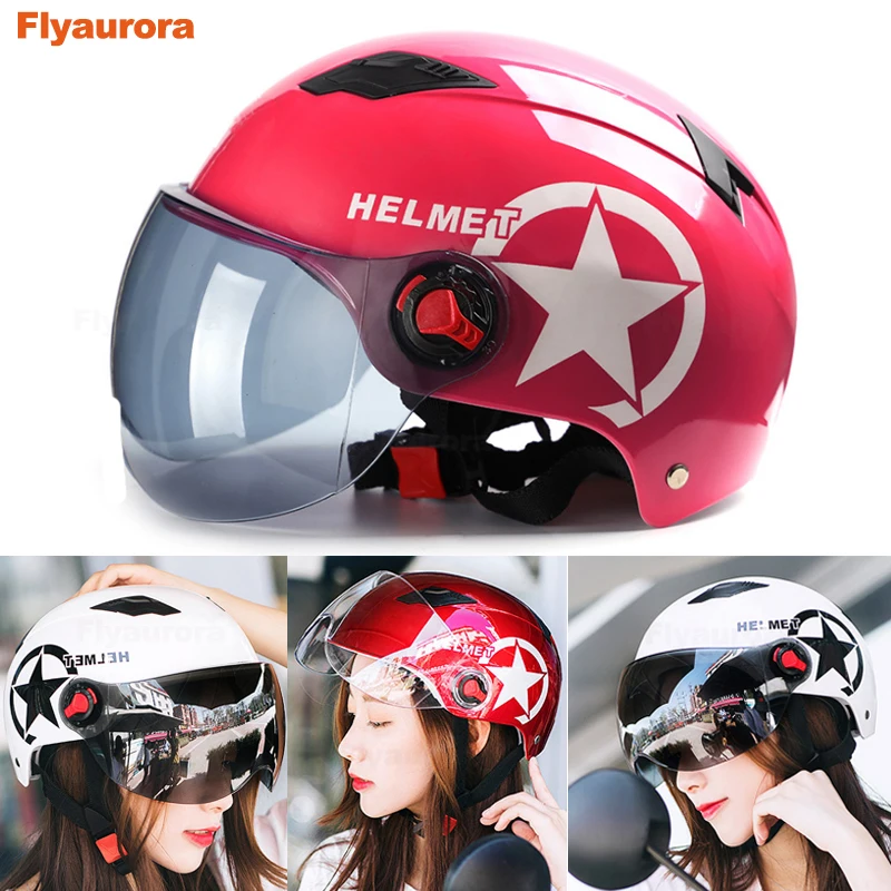 Бейсболка с открытым лицом для мотоцикла скутера велосипеда защитой от УФ