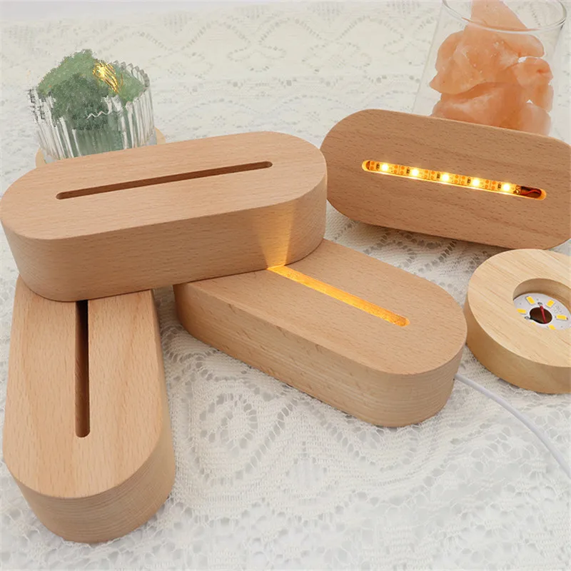 3D светодиодный светильник &quotсделай сам&quot базовые розетки для акрилового