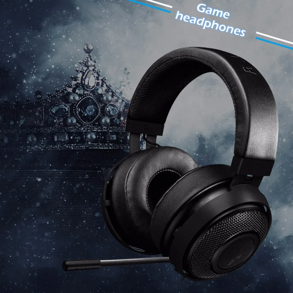 Универсальные наушники razer Kraken V2 3 цветов 3,5 мм, проводные наушники с шумоподавлением, игровая гарнитура с микрофоном