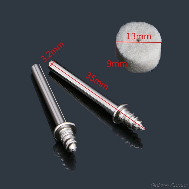 

100Pcs Wool Felt Polishing Buffing Pad 13mm + 2 Shank For Grinding Wheel M06 21 Dropshiping