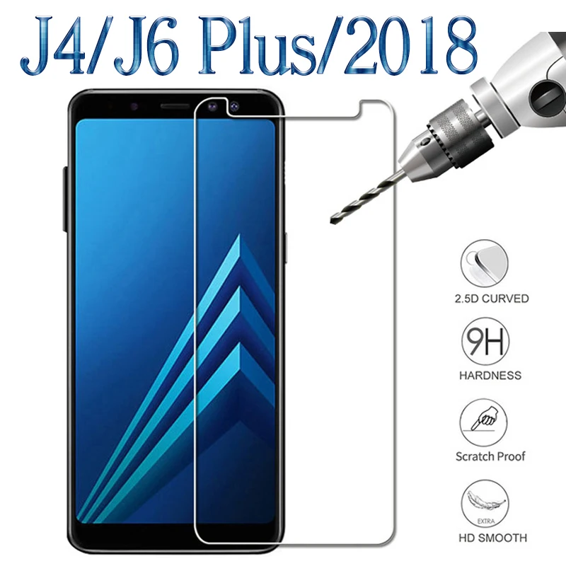 Защитное стекло для экрана J4 J6 Plus закаленное Samsung защитная пленка на Galaxy J6Plus J4Plus 6J