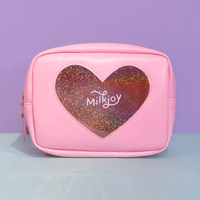 pink cosmetic bag Attra-Yo, большой косметический чехол, большая емкость, чехол для костюма, модная Милая косметичка для путешествий, водонепроницаемая косметичка для девушек, органайзер для путешествий - Цвет: pink cosmetic bag