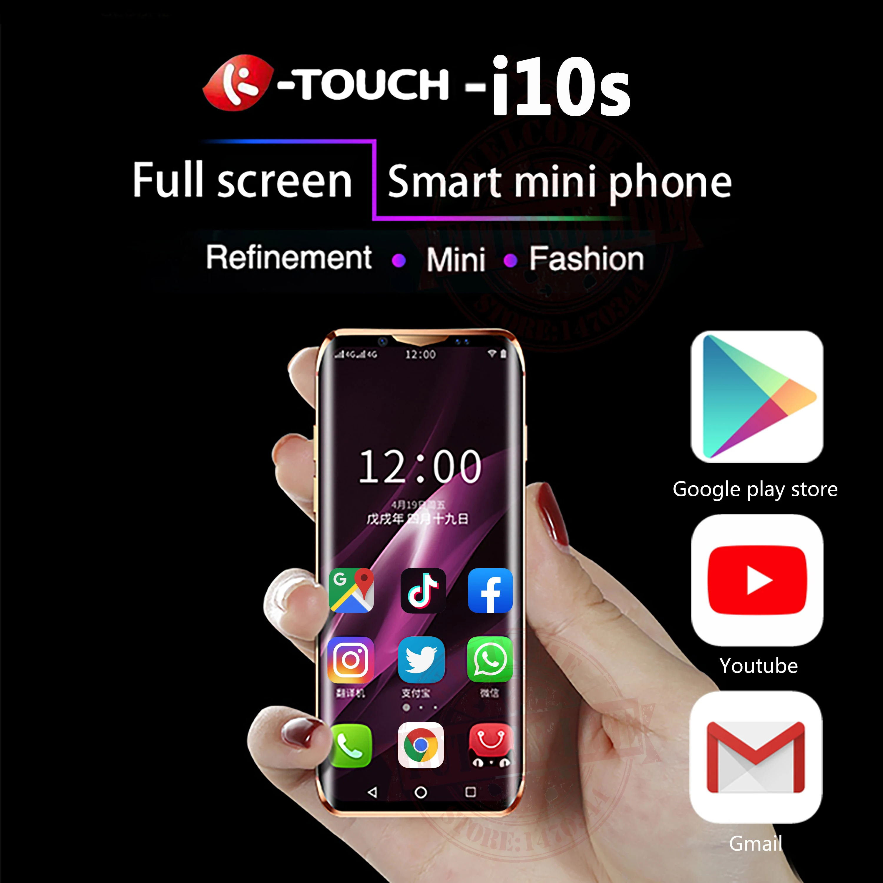 Anica K-TOUCH I9 3g+ 32G самый маленький мини двойной 4G Ультра тонкий 3,5 экран лицо ID две sim-карты двойной режим ожидания Android 8,1