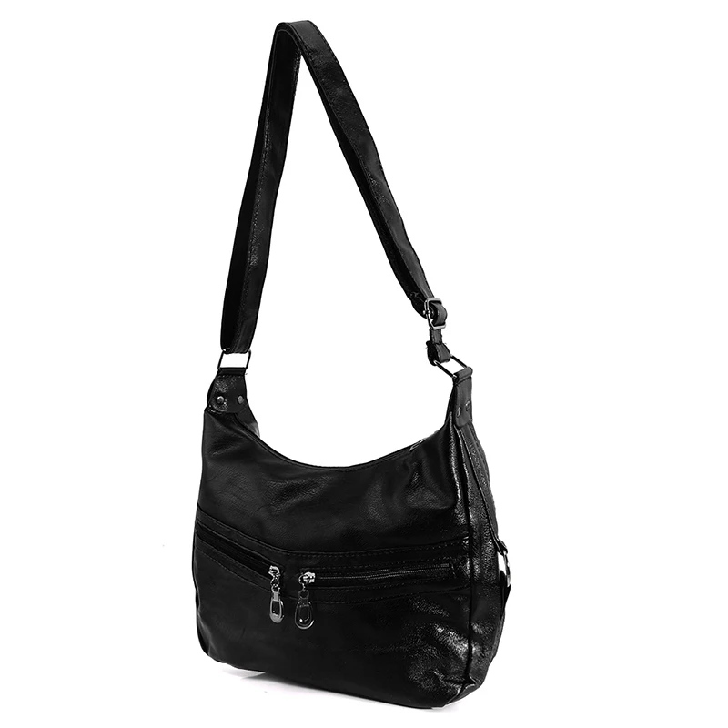 

Women Hobos Messenger Bag Luxury PU Leather Soft Handbag Female Designer Crossbody Shoulder High Capacity Tote Bag