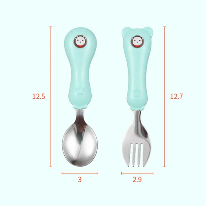 Милые столовые приборы с героями мультфильмов для маленьких детей ложка из