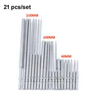 20 шт.лот магнитная шестигранная отвертка бит S2 Сталь 801 5 мм круглый хвостовик Screwdrier Drive Мощность дрель Hex бит 60 мм100 мм150 мм