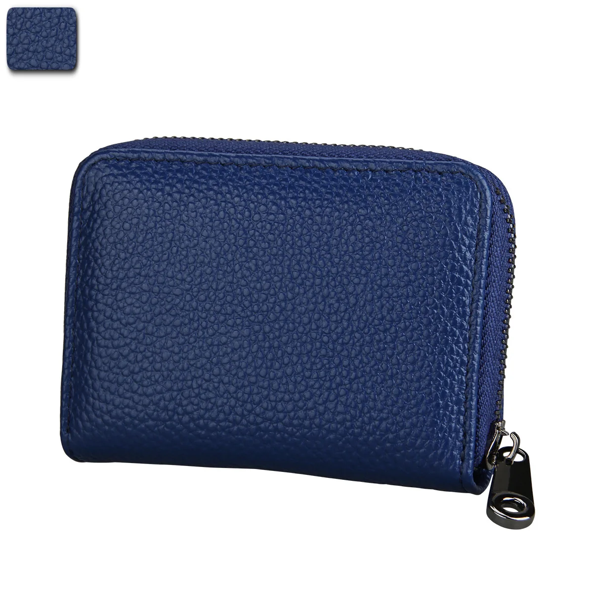 

20 Card Slot Genuine Leather Card Holder RFID Zipper Purse Multi-Card Bit Card Pouch Business Document Case Card Holder
