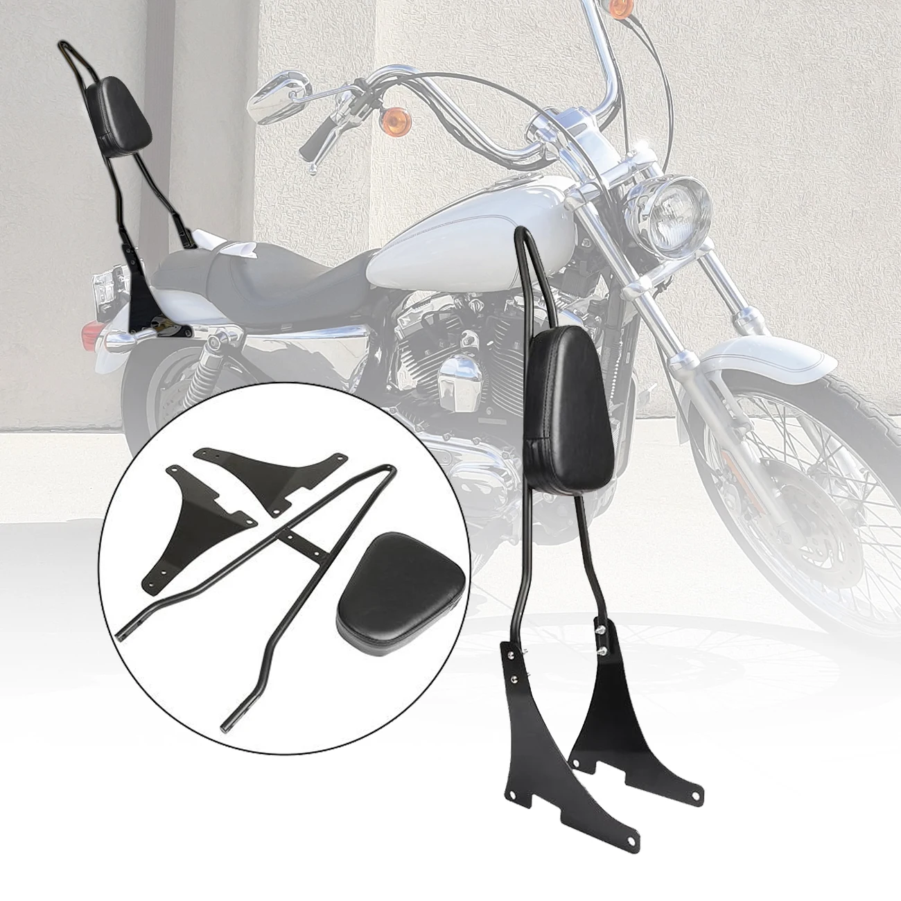 

Спинка для пассажирского мотоцикла, комплект для Harley Davidson Sportster XL883C XL883R XL1200R XL1200C XL1200S 2004-2020