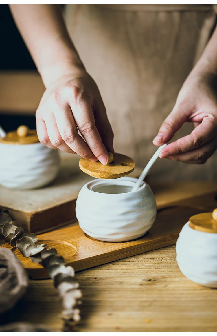 Стекло Rock дизайн сахарница Кухня набор с керамическим покрытием для соли и