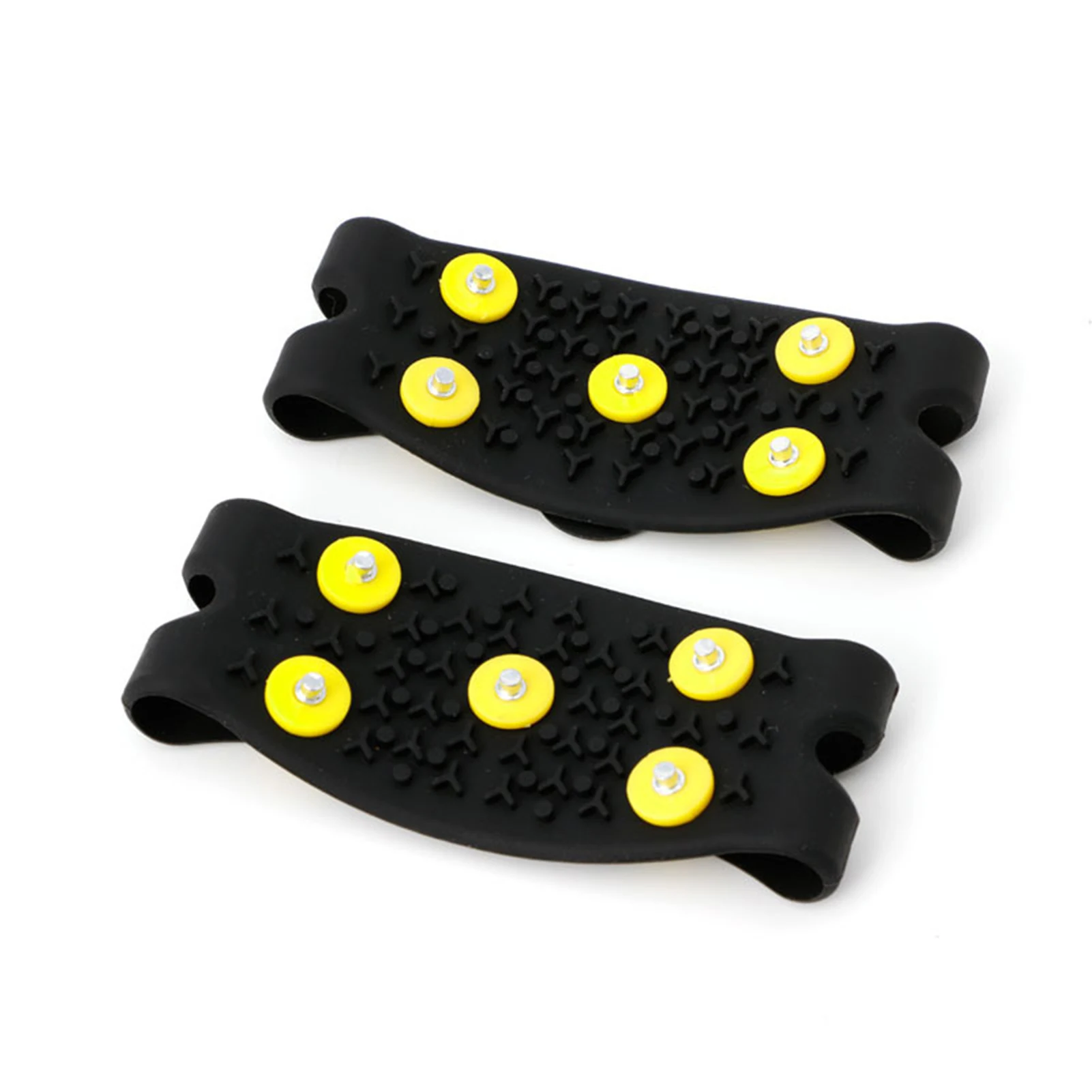 

Ice Cleats Tractions Cleats Ice Grip Snow Grippers Anti Slip for Shoes Boots Rubber Spikes Crampons with 5 Steel Studs X