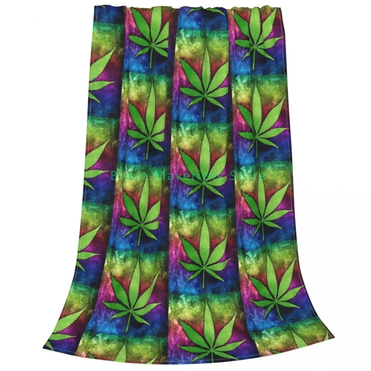 

Pot Weed Leaf Blanket Fleece Printed Plants Breathable Lightweight Thin Throw Blanket for Bed Bedroom Rug Piece