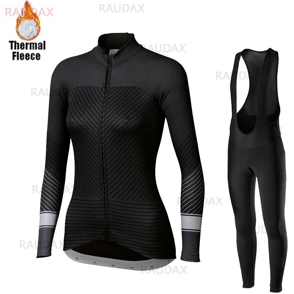 

Women Cycling jersey 2021 Winter Long Sleeve Cycling Clothes Female Thermal Fleece Bicycle Clothes MTB Road Bike Uniform Warm