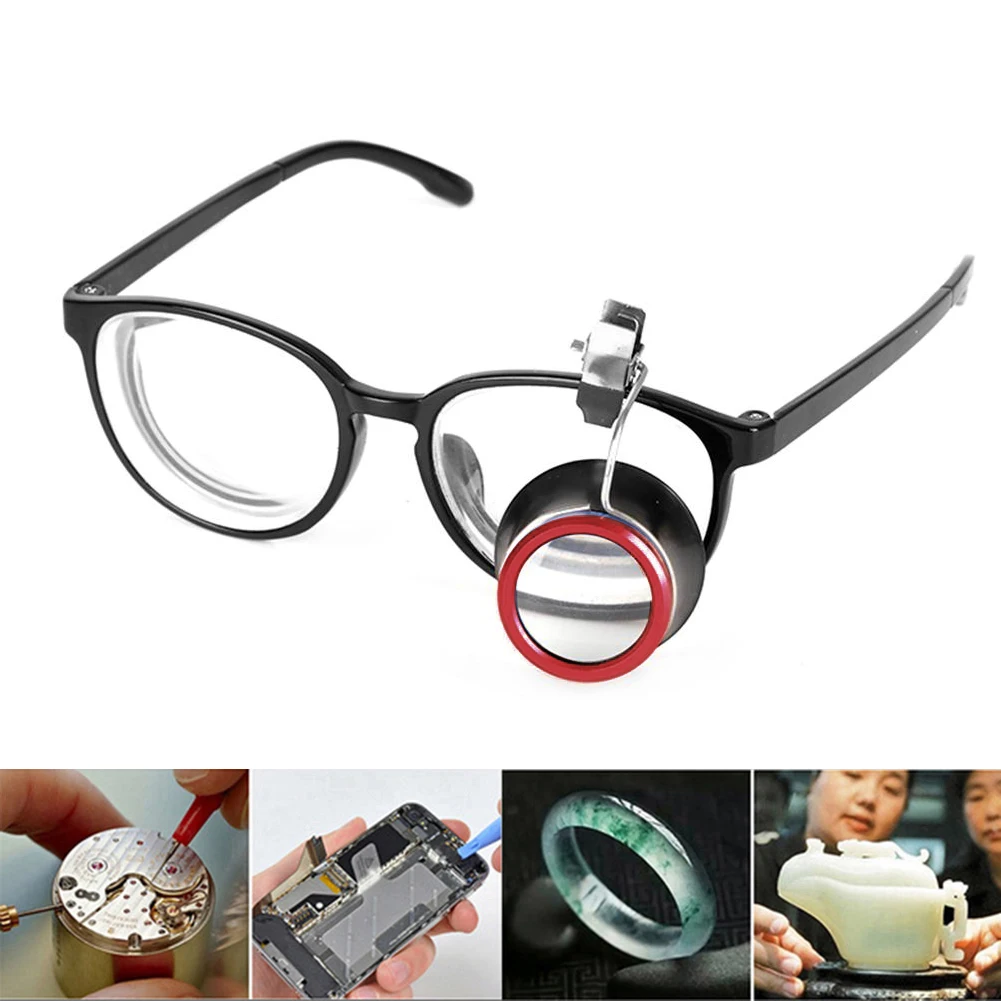 

Multi-functional Watchmakers 10x Clip-On Eyeglass Watch Jewelry Repairing Magnifier Glass Clearly Eye Loupe Monocular Lens Tools
