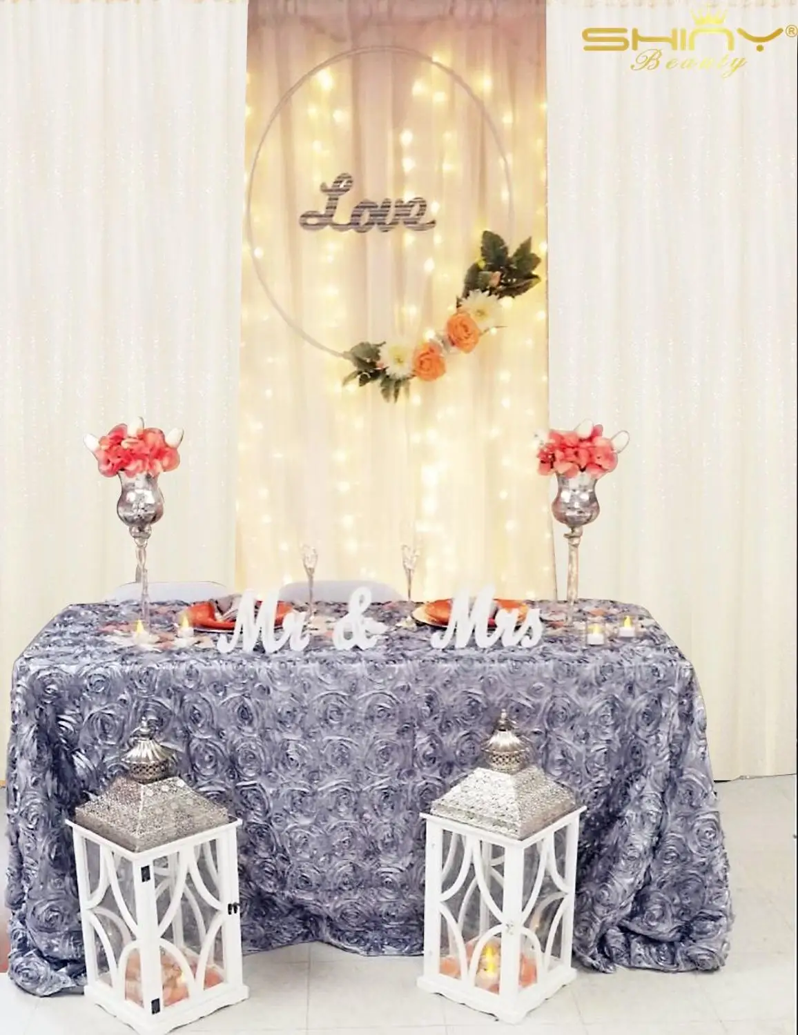 Shinybeauty занавески для фотографий с блестками цвета слоновой кости свадебные