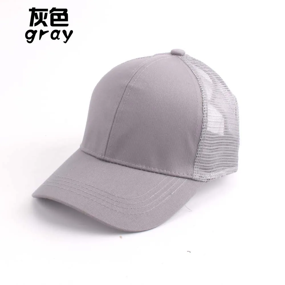 202 блестящая Кепка для конского хвоста женские бейсболки летние в пучок сетчатые