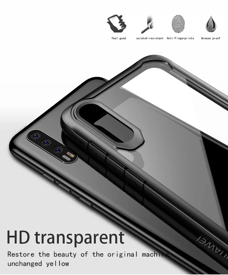 Для huawei p 20 Lite P20 Pro Чехол Vpower с кристаллами, прозрачная, для телефона защита soфт+ Твердый Чехол-Гибрид Для huawei p 20 p20 lite чехол