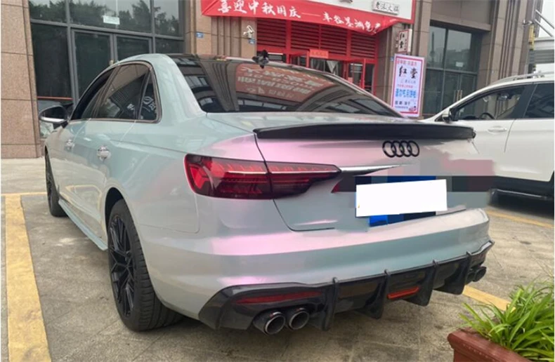 Задний диффузор для Audi A4 S Line S4 B10 2020 2021 2022 из углеродного волокна спойлер высокого
