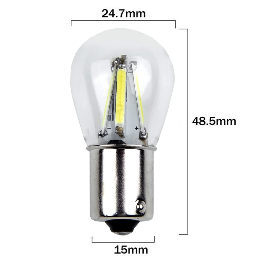 

1156 BA15S LED Lights 180 Degree Set Car Accessories Auto 2Pcs 8V-28VDC 4 COB Parts