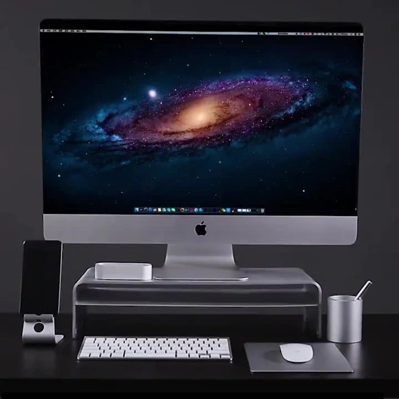 

Elevator Monitor Desk Aluminum Computer Riser Universal Metal Desk Stand For Desktop Monitor Laptop Non-Slip Desk Riser Brack