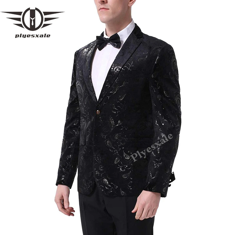 Мужской блейзер с пайетками приталенный мужской цветочный сценические костюмы