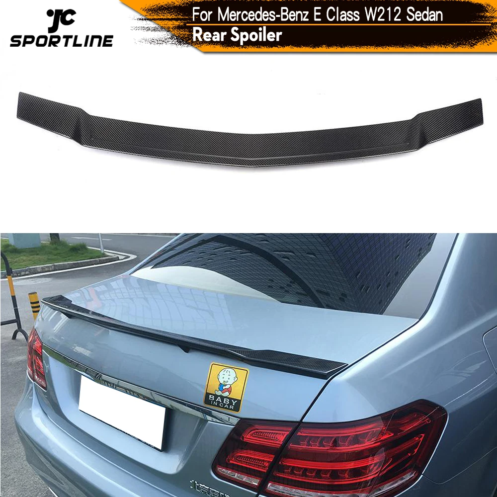 

Carbon Fiber Rear Spoiler Trunk Boot Lid Wing for Mercedes-Benz W212 Sedan E200 E250 E300 E350 E400 E500 E550 E63 AMG 2010-2015