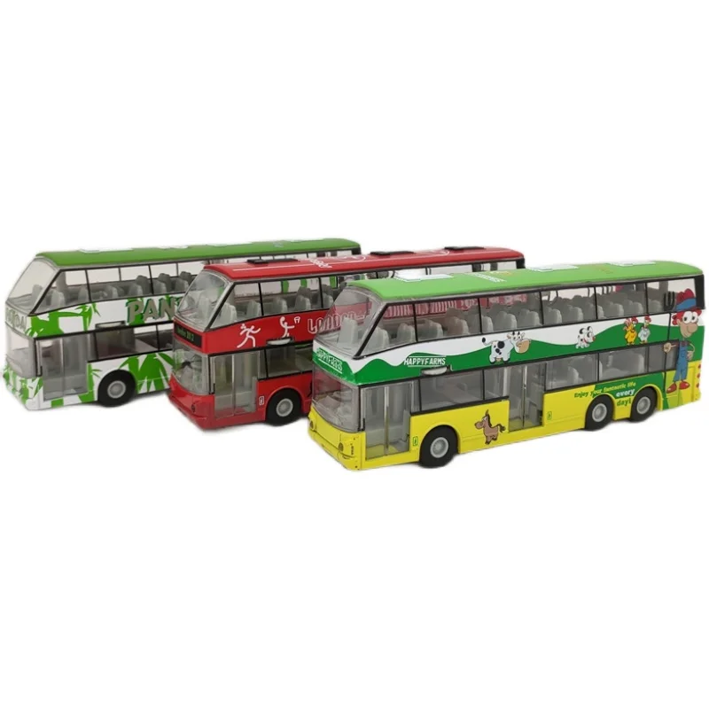 Двухслойная модель автобуса украшение автомобиля статическое транспортное