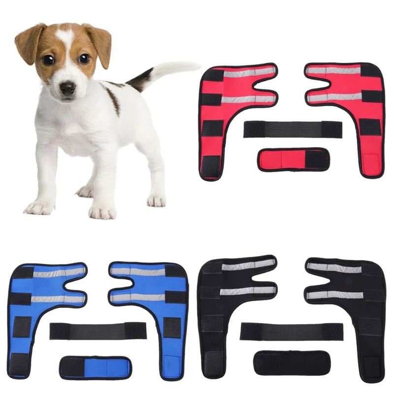 Защитные рукава для локтей собак (1 пара) с поддержкой суставов и лечением ран и растяжений с бинтами.