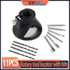 6 шт. HSS древесный фрезерный станок с ЧПУ с декоративными швами, + 1 шт. M18X2 резьба буровой резьба, Вращающийся набор локаторов + сверла по металлу, подходит для вращающихся инструментов Dremel