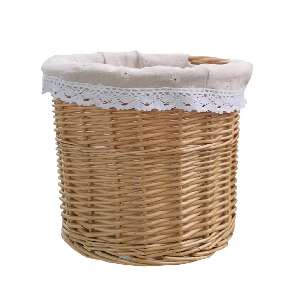 Велосипедная корзина на руль детская пластиковая из ротанга для хранения