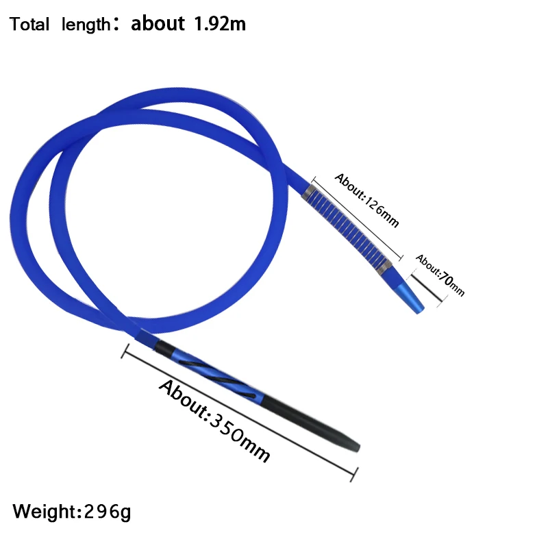 1 шт. силиконовый шланг трубки с пружиной и 350 мм металлический кальян ручка для