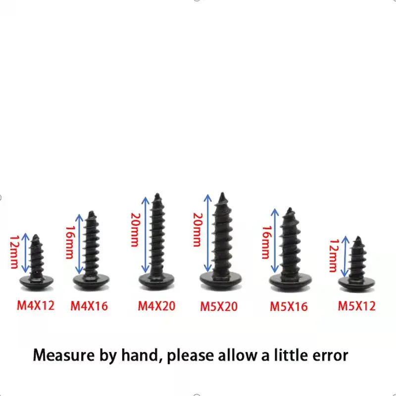 Набор самонарезающих винтов из углеродистой стали 10 комплектов | Строительство и