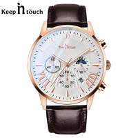 new luxury mens watch multifunctional 6 needles single calendar waterproof business quartz male watch elegant business relogio
