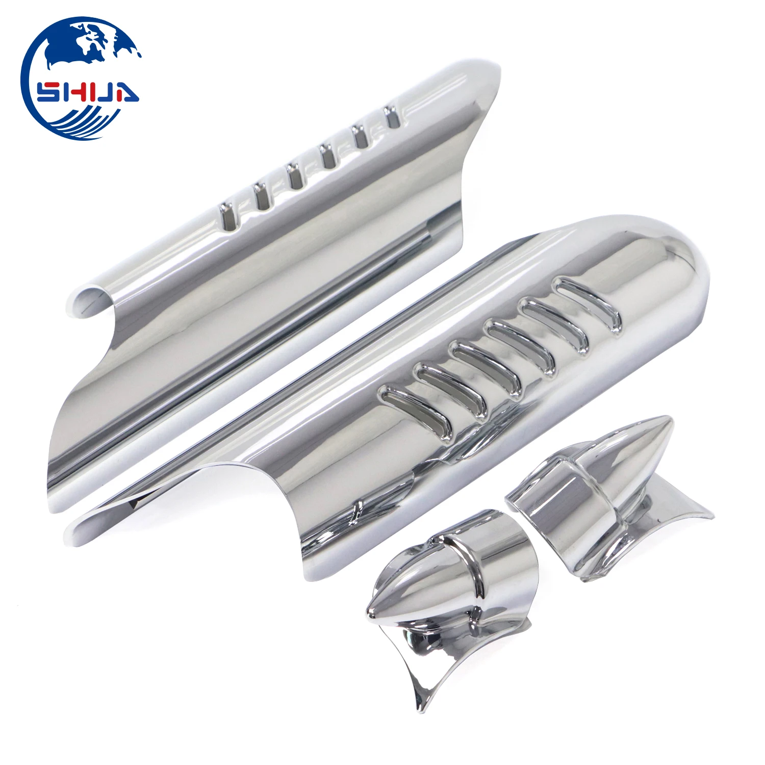 Хромированные дефлекторы для нижних ножек вилки Защитная крышка Harley Touring FLHT FLH FLTR