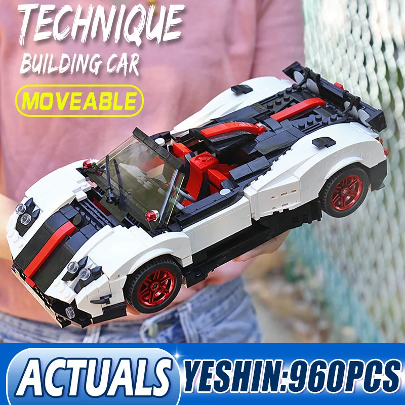 

Mould King 13105 High-Tech The Paganisd Zondasd Cinques Roadster Car Model Building Blocks Bricks Kids DIY Toy Birthday Gifts