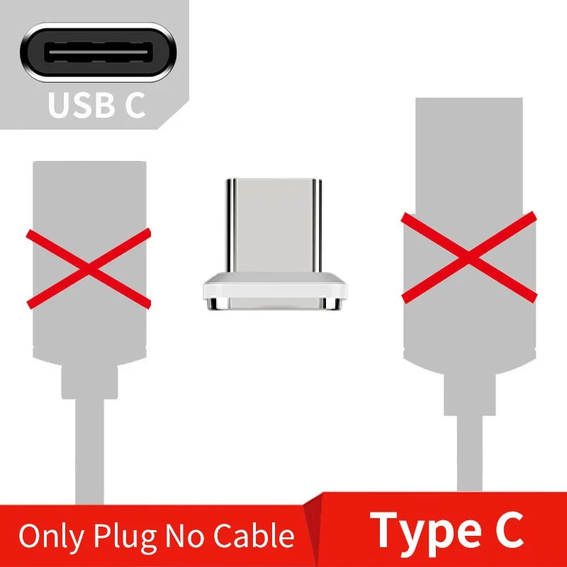 NOHON Магнитный кабель Micro usb type C Магнитный USB кабель передачи данных для быстрой зарядки для iPhone XS MAS X XR 8 7 6 6S магнит зарядное устройство для телефона - Цвет: Only Type C Plug