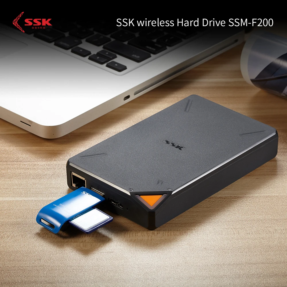 SSK личный беспроводной внешний жесткий диск Hisk Smart 1 ТБ флэш память 2 4 ГГц Wi Fi