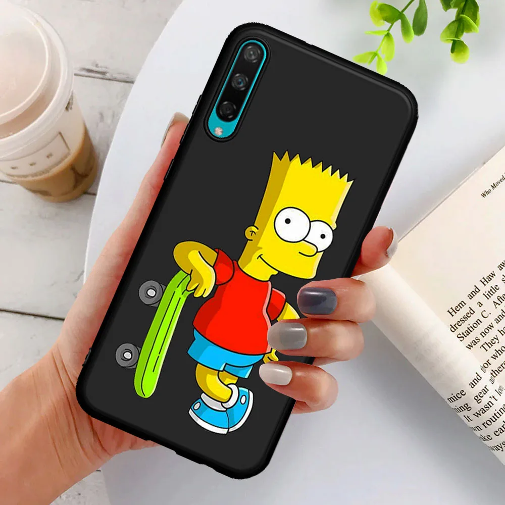 

Cute Cartoon Simpson Black Soft TPU Phone Case For Huawei Honor 20 30 Lite 8 9 10Lite 8X 8C 9X V20 10i 20i 8S 8A 30 Pro 30S